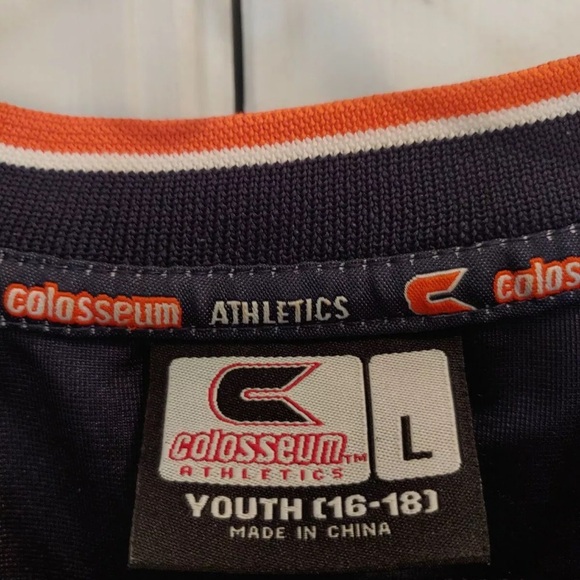 Virginia Cavaliers Boys Size Large Navy Blue Road Football Jersey. NWOT - Picture 6 of 6